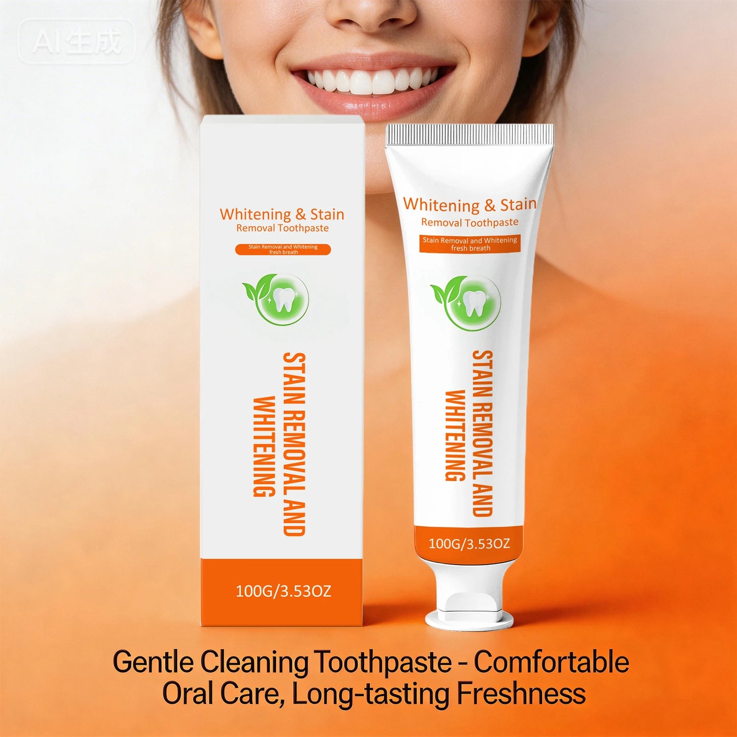 Gentle Cleaning Teeth Toothpaste Teeth Whitening Anti-Yellow Teeth Remove Coffee Stains Fresh Breath Prevent Tooth Decay Peaceful Pleasures Health and Wellness