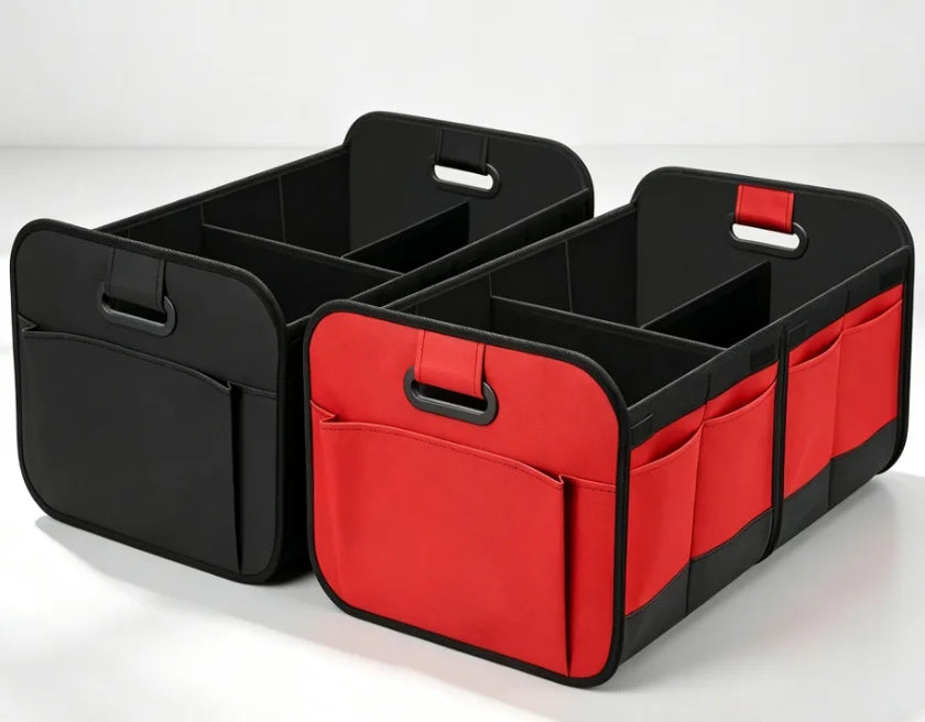 Collapsible Car Trunk Storage Box 600D Oxford Fabric Reinforced Handles Multiple Compartments for SUV Minivan Vehicle Storage Peaceful Pleasures Health and Wellness random color 1pc