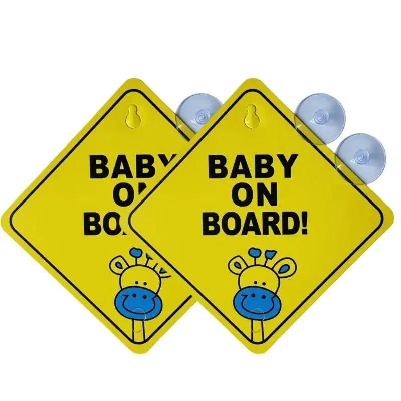 Baby on Board Car Sticker 2-Pack | High Visibility Safety Sign