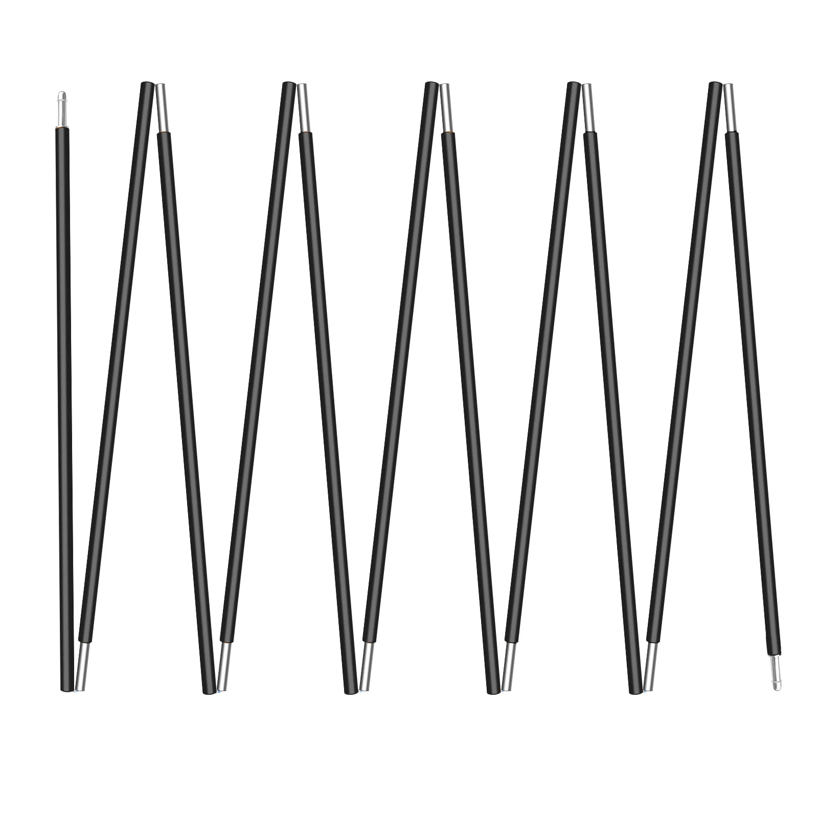 Tent Poles Replacement Aluminum Alloy Pre Assembled Tent Poles Camping Rod Parts for Hiking Outdoor Camping Repair Kit Peaceful Pleasures Health and Wellness 1Pcs 3.6M Black