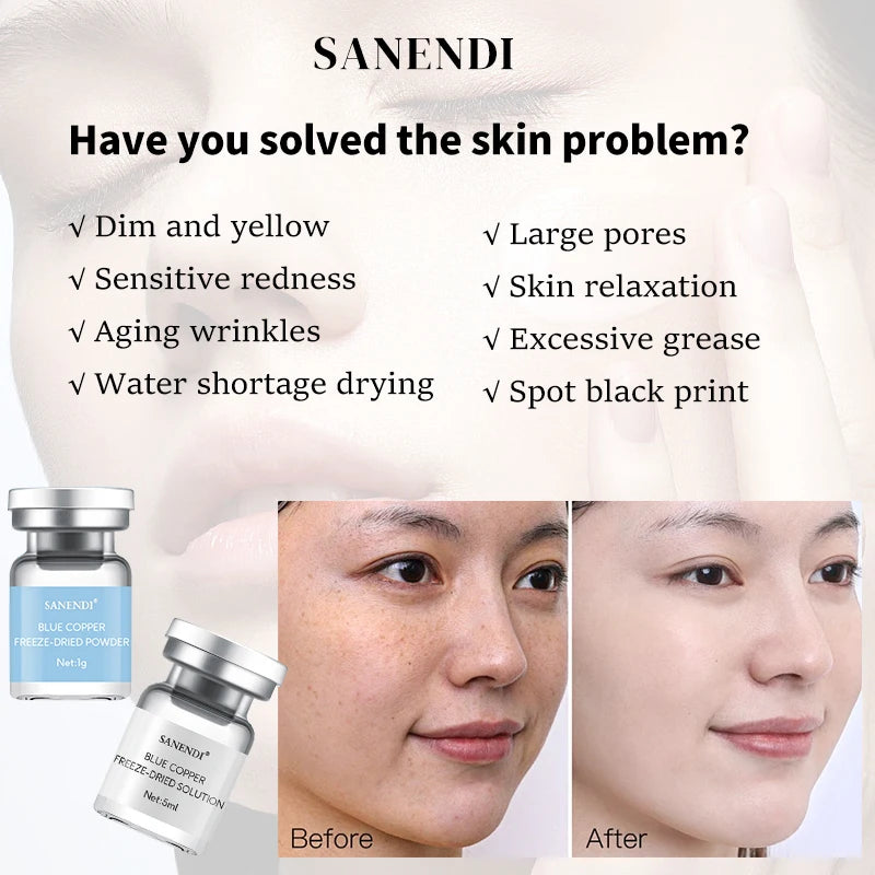 Blue Copper Peptide Serum Set 10 Vials – 99% Purity Anti-Aging