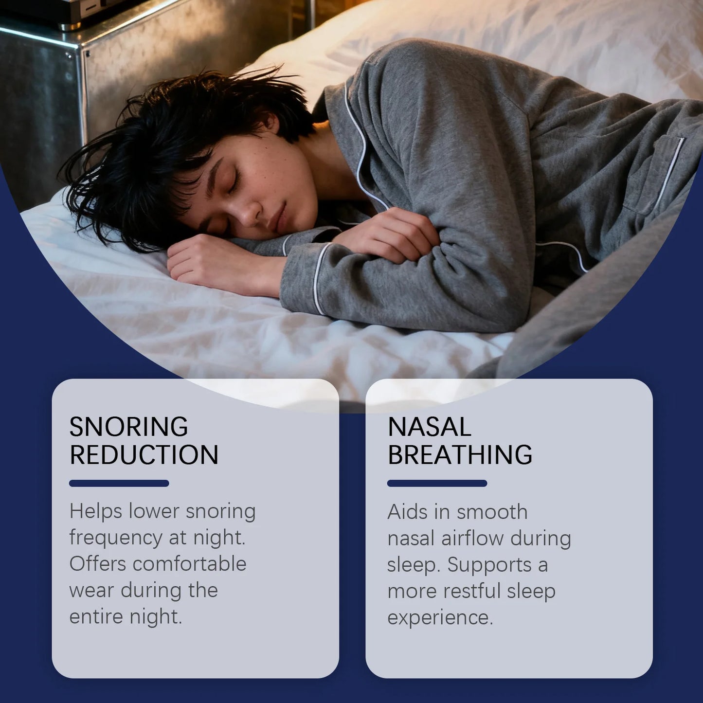 Gentle Nighttime Nasal Strips – Breathable, All Skin Types
