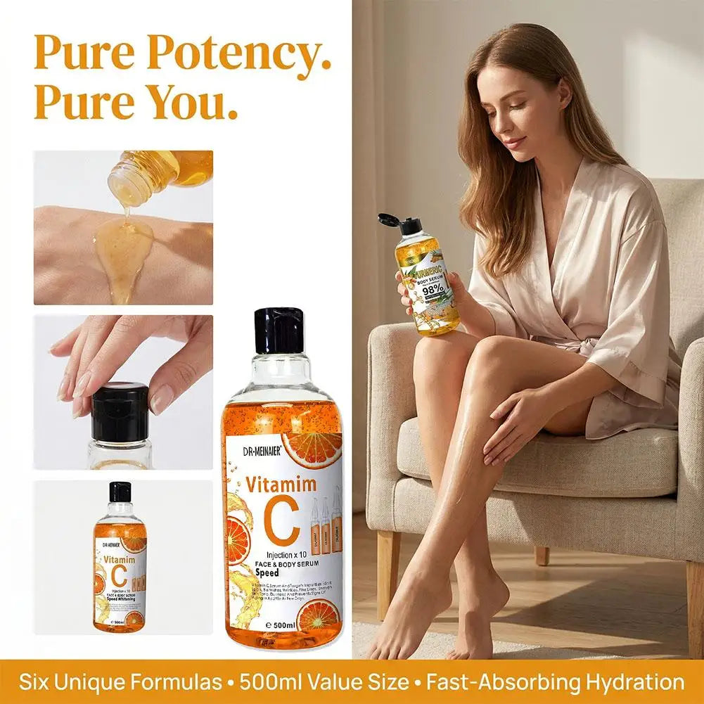 Vitamin C AHA Arbutin Cherry &Honey Turmeric Face Serum Spots Eraser Corrector Whitening Moisturizing Lightening Body Serum Peaceful Pleasures Health and Wellness
