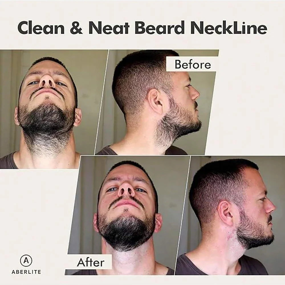 Beard Shaper & Neckline Shaving Template – Goatee & Mustache Guide