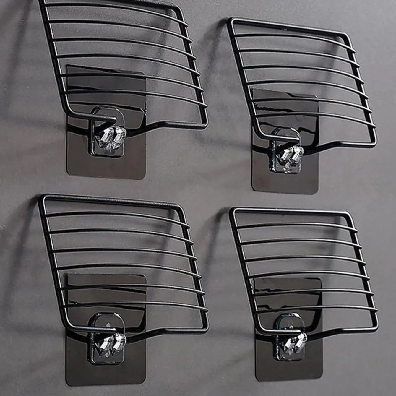 Stainless Steel No-Drill Wall Soap Dish Rack | Self-Draining