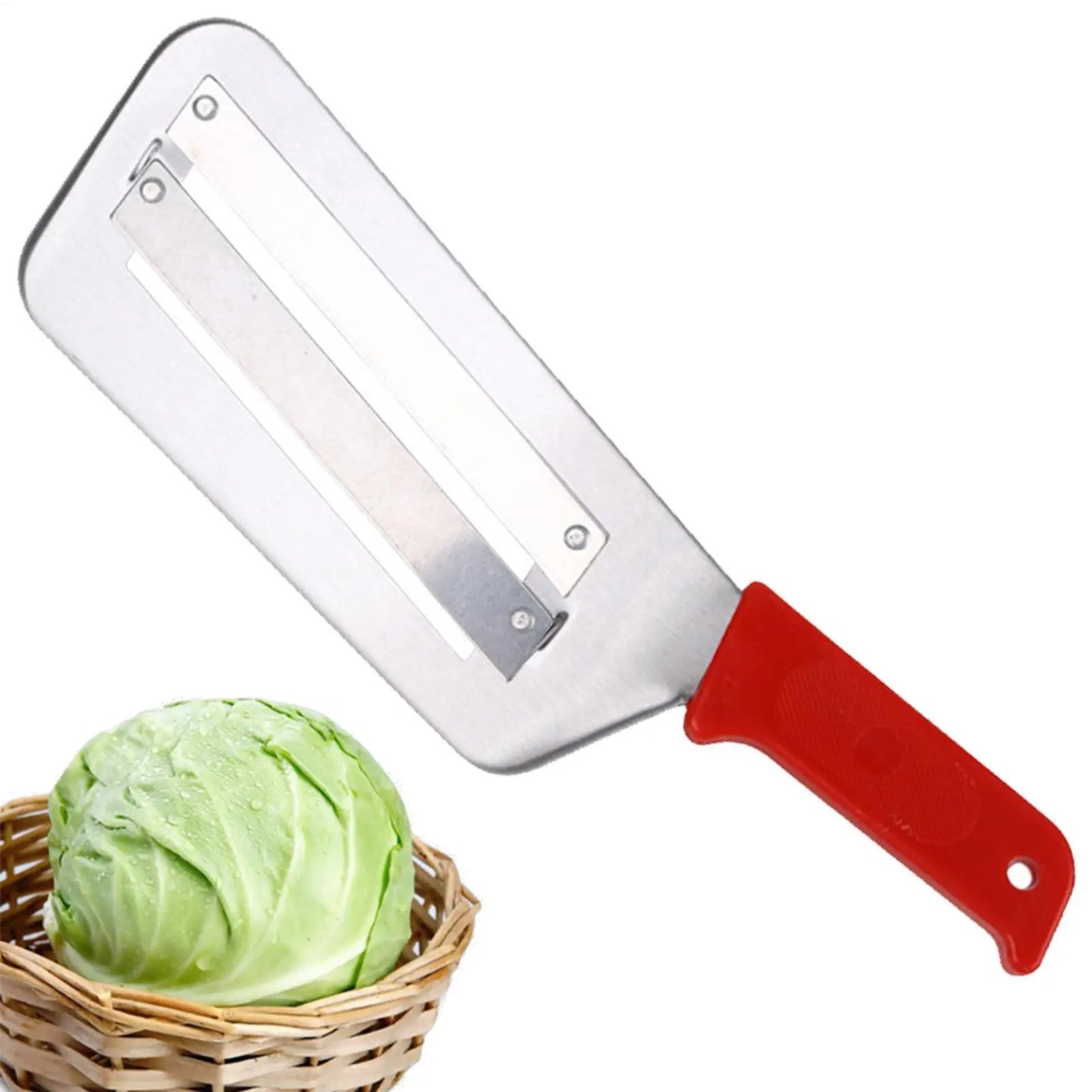 2-Blade Vegetable Slicer & Grater | Cabbage Shredder Tool