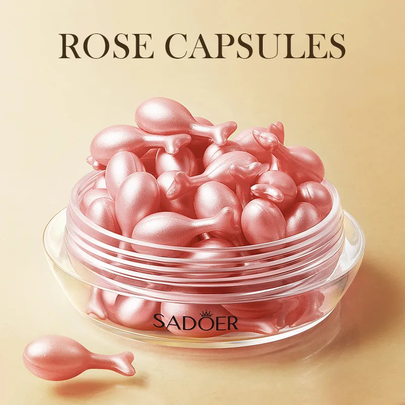 SADOER Rose Snail Face Serum 30 Capsules – Anti-Wrinkle