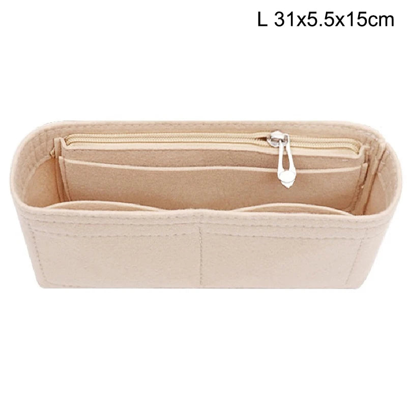 Felt Insert Bag Organizer – Handbag Liner & Makeup Organizer