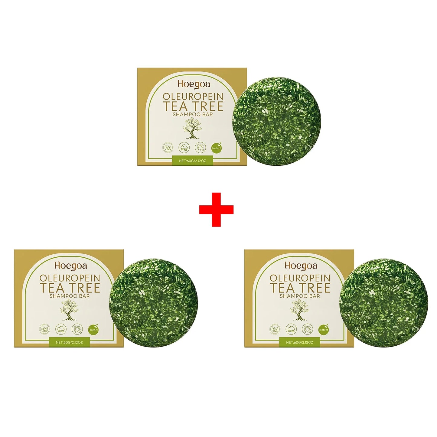 HOEGOA Tea Tree Shampoo Bar – Oil Control & Scalp Nourishing