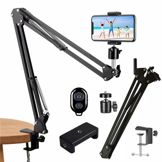 VeFly Flexible Arm Phone Tripod Stand | 360° Gooseneck Desk Mount Phone Tripod Stand Oasis Select