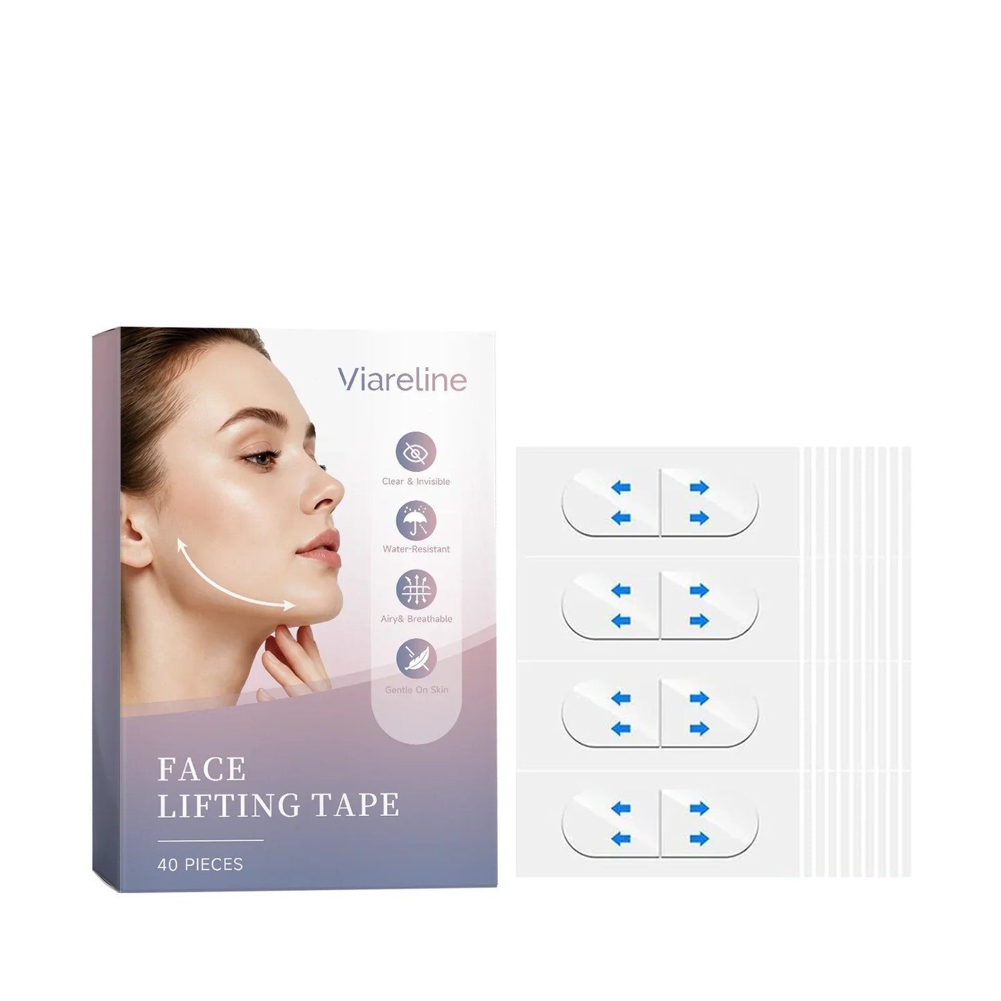 Invisible Face Lift Tape V-Shape Firming Patch 40pcs