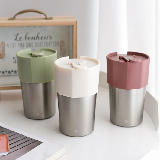 Stainless Steel Double-Wall Insulated Coffee Mug 300ml Insulated Travel Mug Peaceful Pleasures Health and Wellness