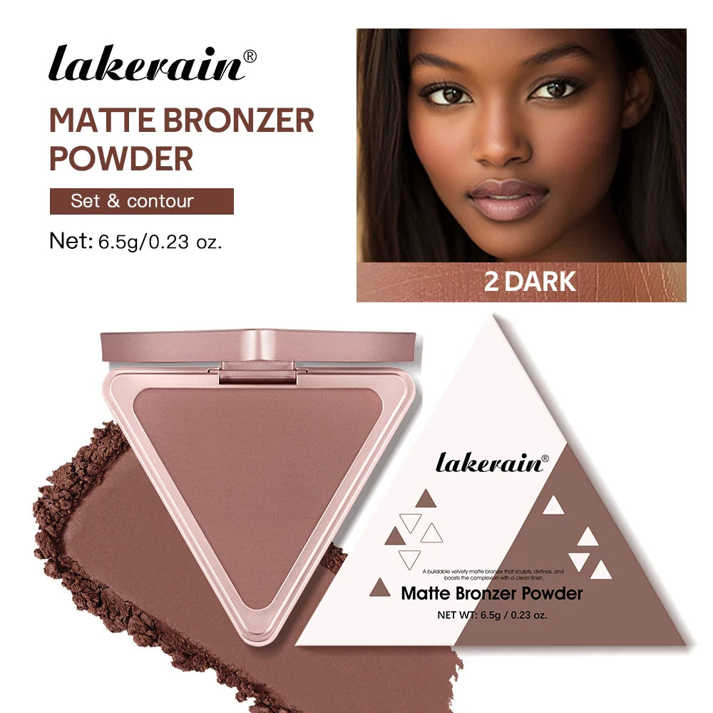 Matte Bronzer Powder – Contour, Blush & Shine Control Palette
