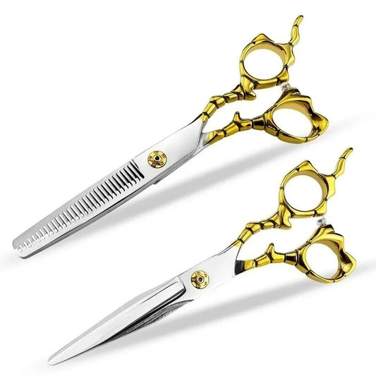 Barber Hair Cutting Scissors 440C High-end Professional Extremely Sharp Hairdresser Shears for Hair 6 Inch Haircut Scissors Peaceful Pleasures Health and Wellness 1set