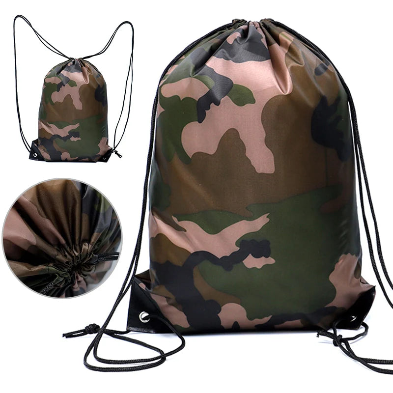 Drawstring Backpack Bag Lightweight Polyester Drawstring Gym Bag for Basketball, Gym, Outdoor Travel, Hiking and Beach Peaceful Pleasures Health and Wellness