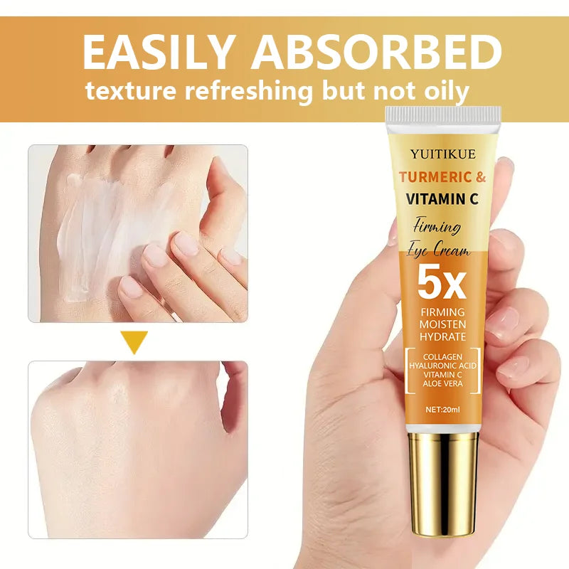 Turmeric Vitamin C Eye Cream – Dark Circles, Firming & Hydration Eye Cream Peaceful Pleasures Health and Wellness