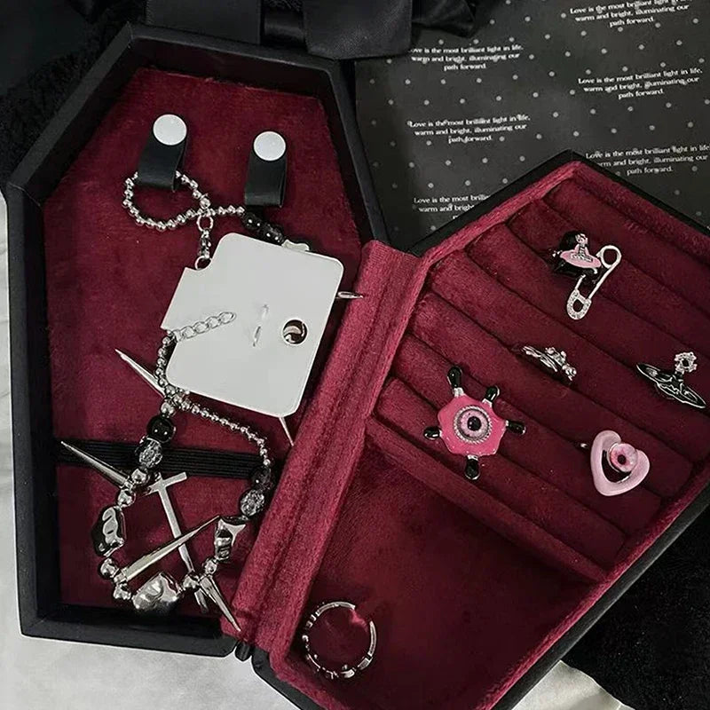 Gothic Coffin Jewelry Box | Multi-Compartment Organizer & Gift