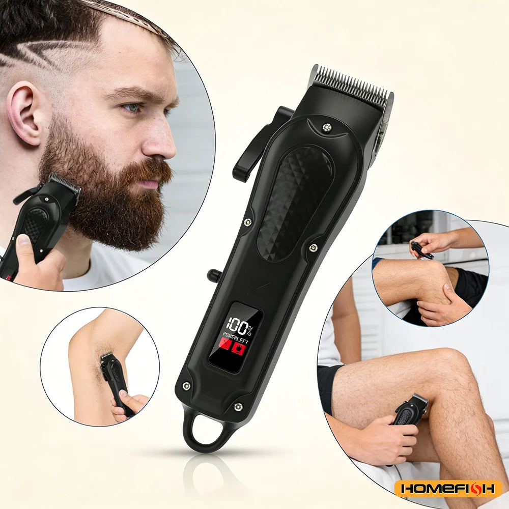 Cordless Hair Clipper & Beard Trimmer – USB Rechargeable for Men