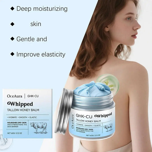 Beef Tallow Honey Skin Balm, Daily Nourishing Moisturizing Body Care Balm, Smooth Hydrating Non-Greasy Skin Repair Cream Peaceful Pleasures Health and Wellness
