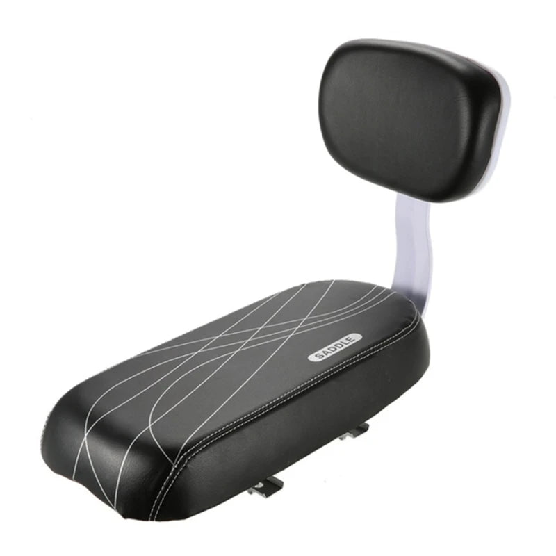 Bicycle Seat Cushion Armrest Foot Pedal Rear Seats Cushions Backrest Mountain Bike Comfortable Children Bicycles Armrests Peaceful Pleasures Health and Wellness All black seat plate