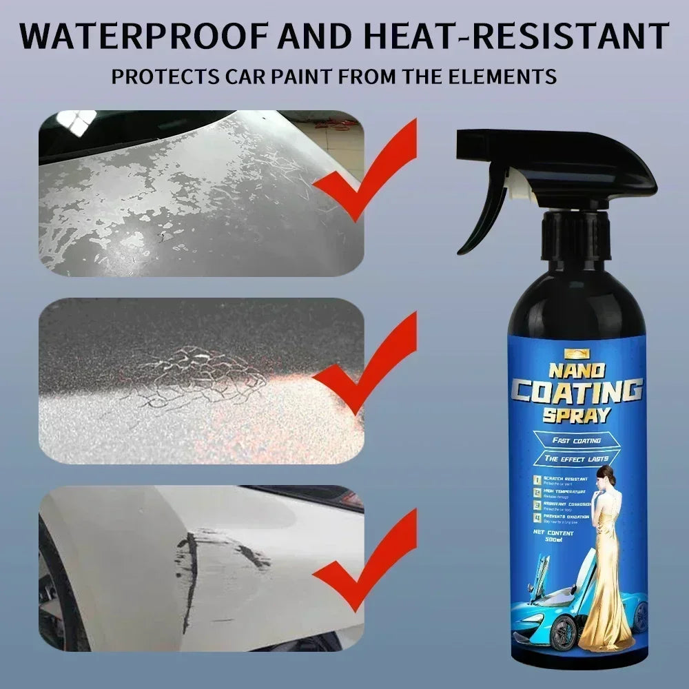 Ceramic Car Coating 500ML 9H Nano Liquid Glass Plated Crystal Hydrophobic Waterproof Polishing Paint Hardness Car Polish Wax Peaceful Pleasures Health and Wellness