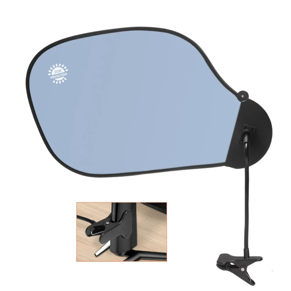 Adjustable Office Desk Sun Shade Board with Clip – UV Visor