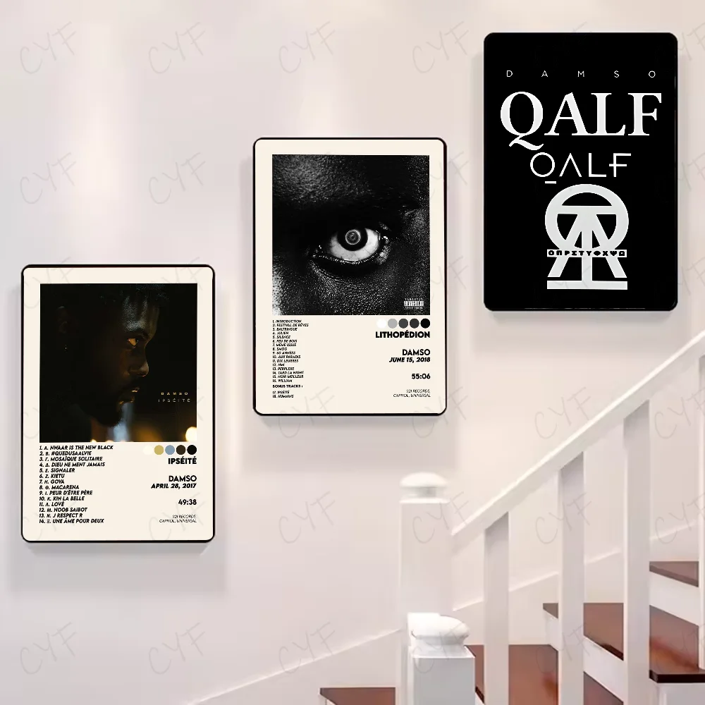 D-Damso Qalf Rapper Poster HD art sticky wall waterproof home living room bedroom bar aesthetic decoration Peaceful Pleasures Health and Wellness