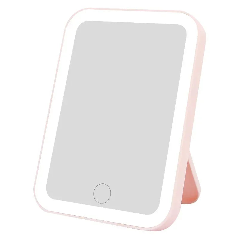 New LED Makeup Mirror Light Dormitory Ins Fill Light Desktop Dressing Mirror Charging Mirror Student Dormitory Fill Light Mirror Peaceful Pleasures Health and Wellness