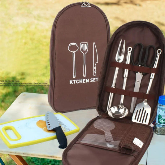 Outdoor Cookware Portable Storage Bag Outdoor Camping Kitchenware Storage Bag Tableware Picnic Supplies Camping Tools Storage Peaceful Pleasures Health and Wellness