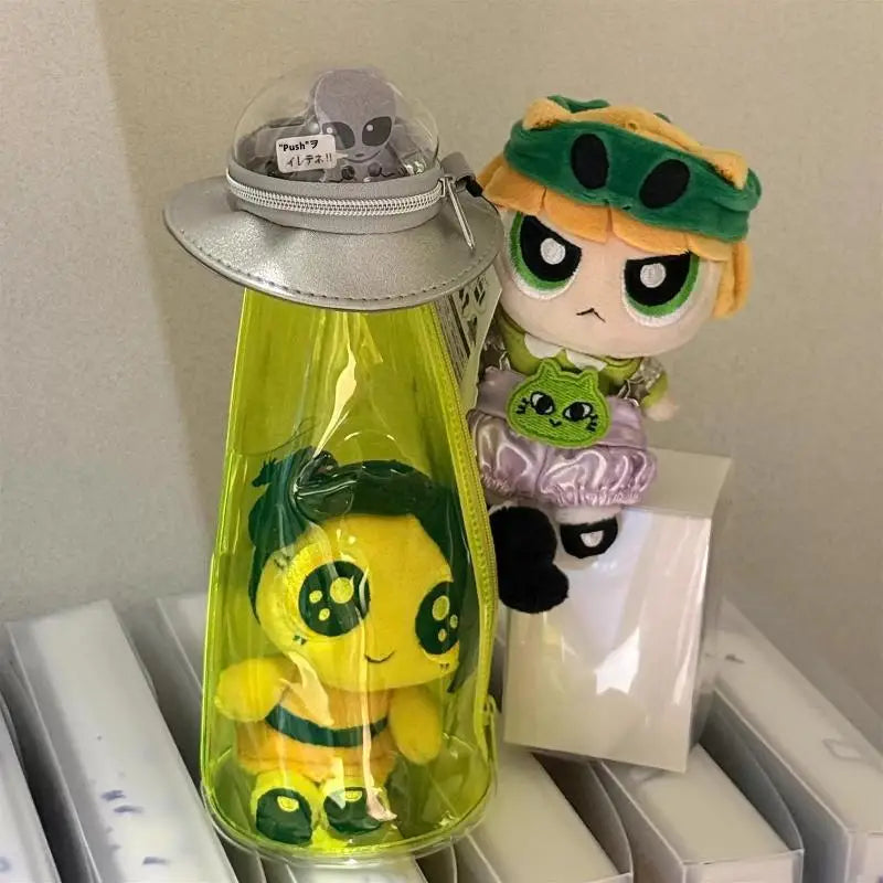 Japanese UFO Pencil Case – Fun Doll Stationery Bag, Large Capacity