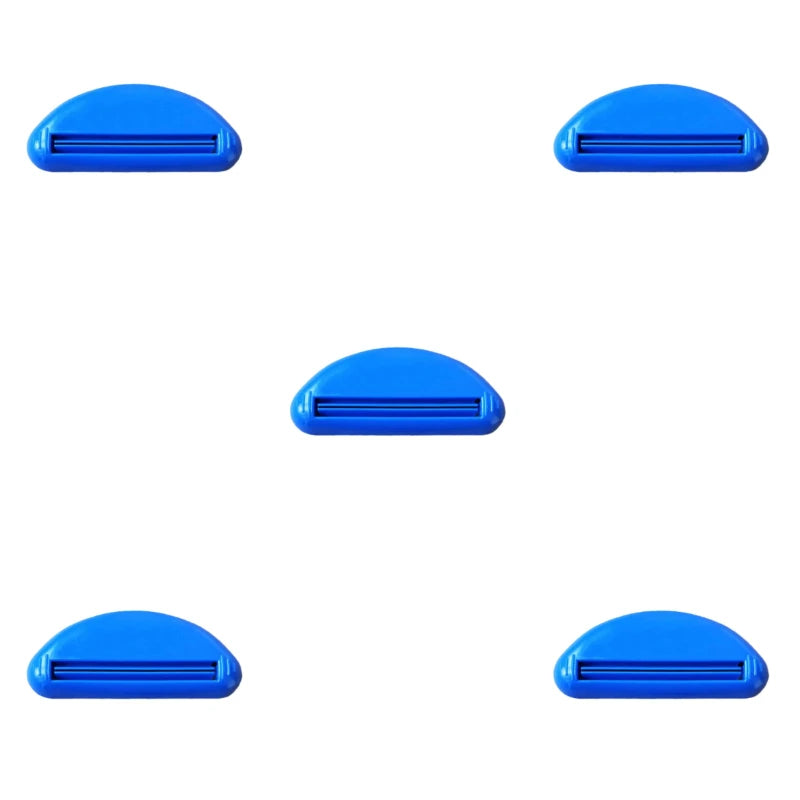 1pcs Multifunction Manual Toothpaste Dispenser Cream Tube Squeezer Bathroom Squeeze Paste Extruding Clip Squeezing Clamp Peaceful Pleasures Health and Wellness 5 pcs Blue