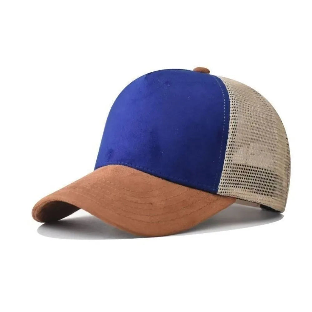 Unisex Suede Mesh Baseball Cap | Adjustable Sun Hat