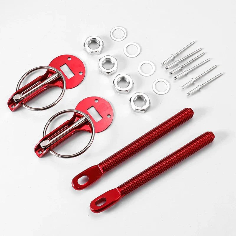 Aluminum Racing Hood Pin Lock Kit – Universal Bonnet Latch