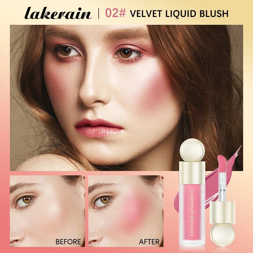 7.5ml Matte Liquid Blush Velvet Blusher Orange Peach Face Pigment Lasting Beauty Natural Cheek Tint Cream Waterproof Blush Peaceful Pleasures Health and Wellness