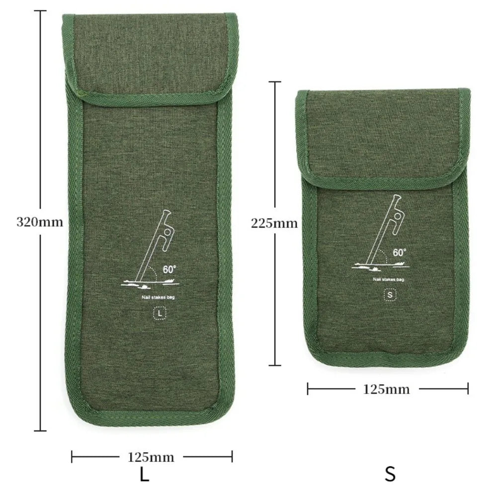 Oxford Cloth Camping Tent Stake Bag & Multifunctional Tool Pouch