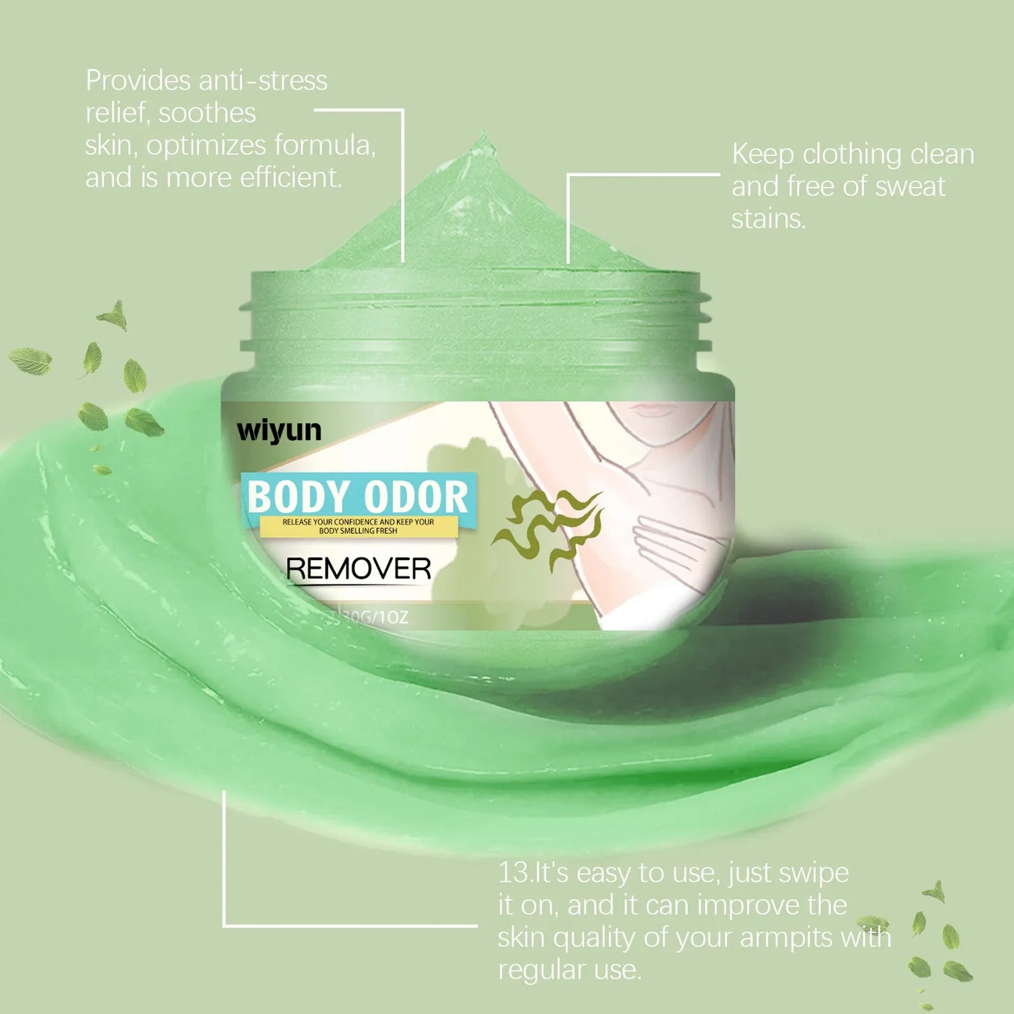 WIYUN Underarm Deodorant Cream – Antiperspirant & Odor Control