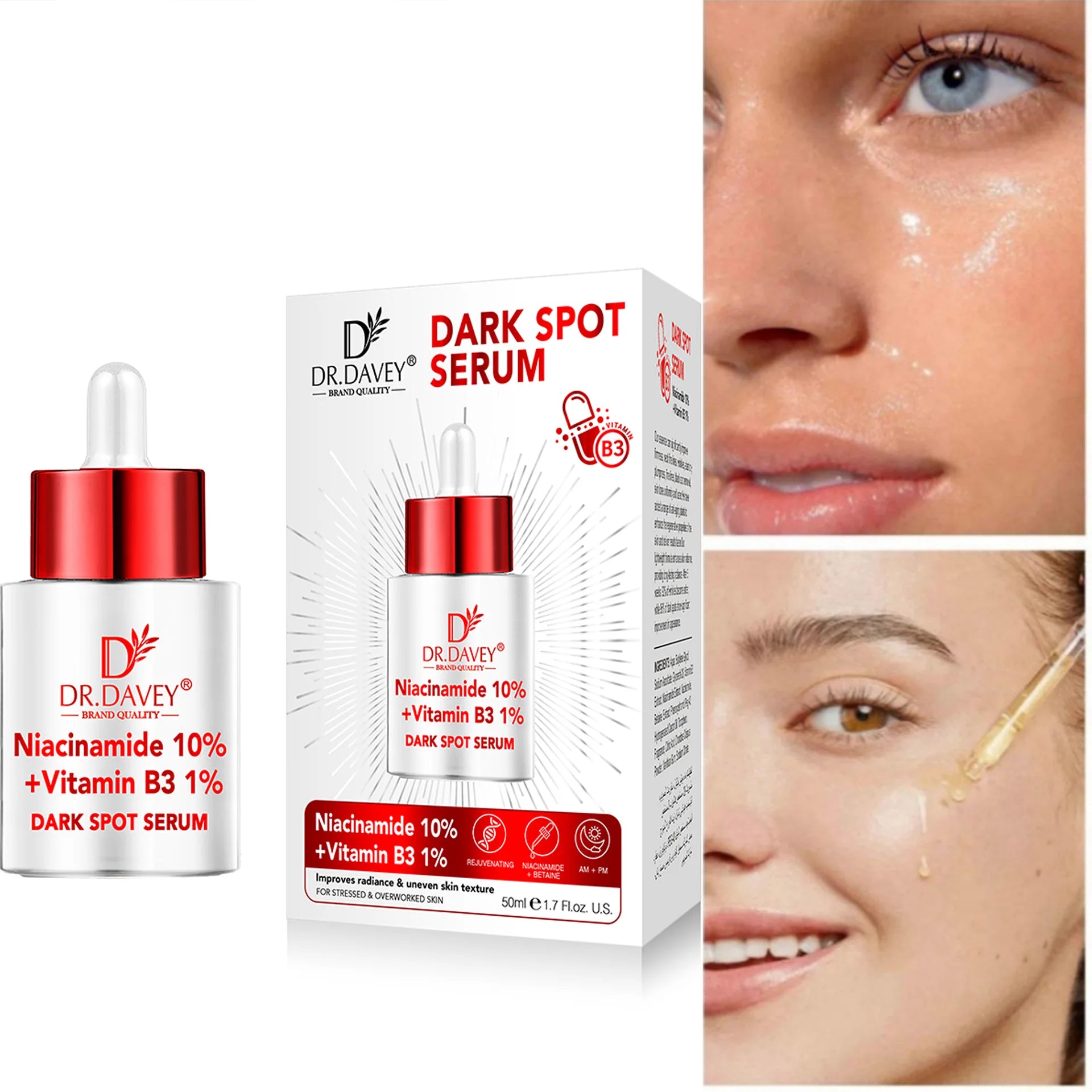 Nicotinamide Vitamin B3 Serum Face Care Skin Care Essence Liquid Hydrating Moisturizing Nourishing Body Oil Essential Oil Peaceful Pleasures Health and Wellness 50ml