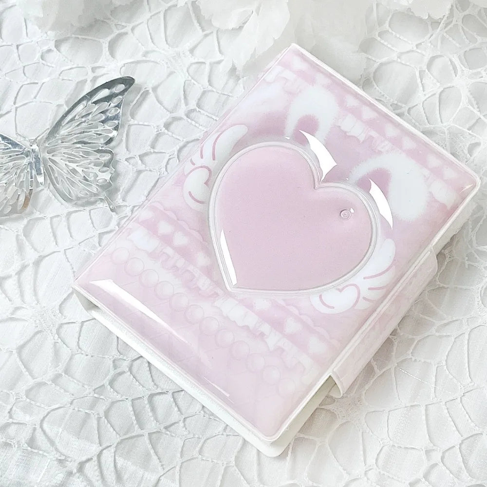 Pink Bow Mini Photocard Binder – 3 Inch, 16 Pages | K-Pop