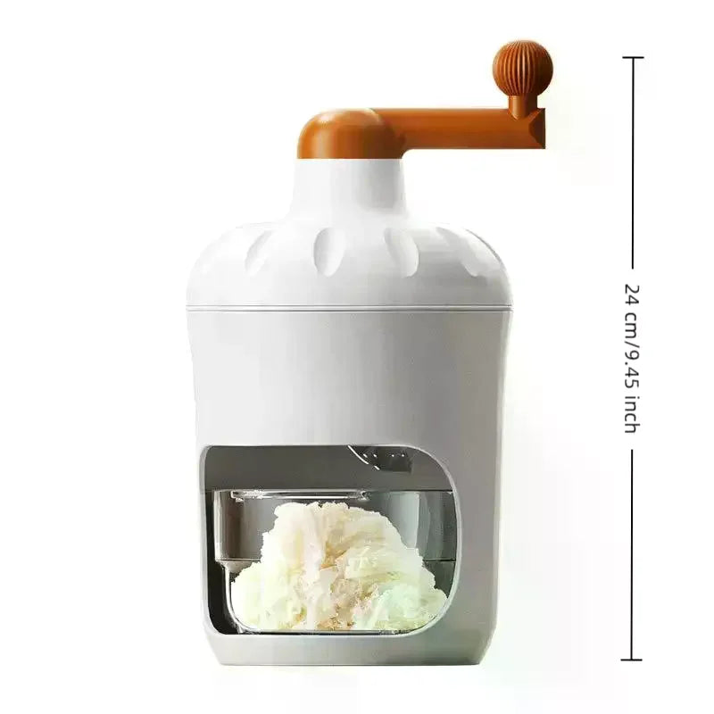 Manual Shaved Ice Machine – Hand-Crank Ice Crusher & Smoothie Maker