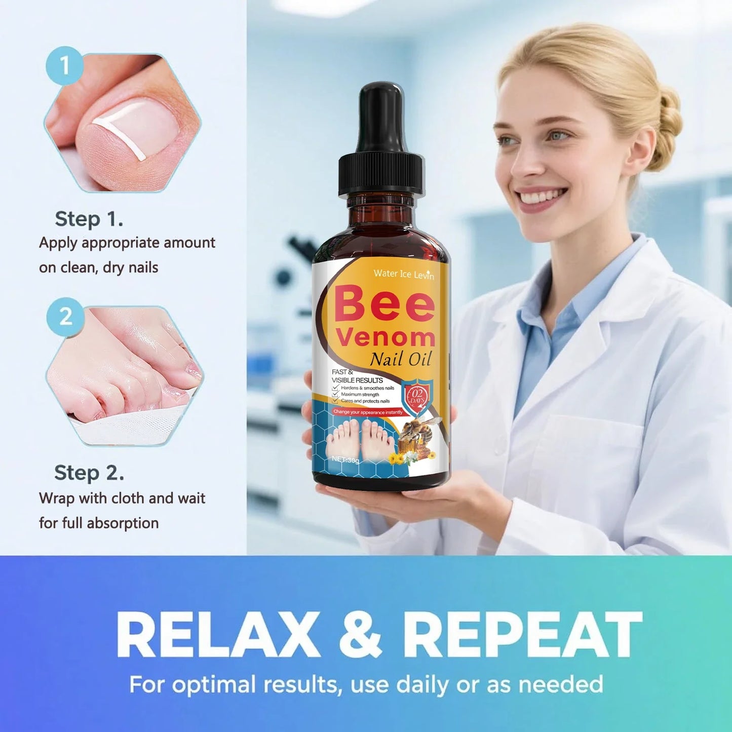 Bee Venom Nail Oil with Salicylic Acid – Strengthen Nails