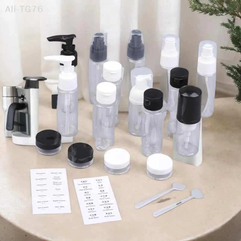11-Piece Refillable Travel Bottle Set – Leak-Proof TSA Approved