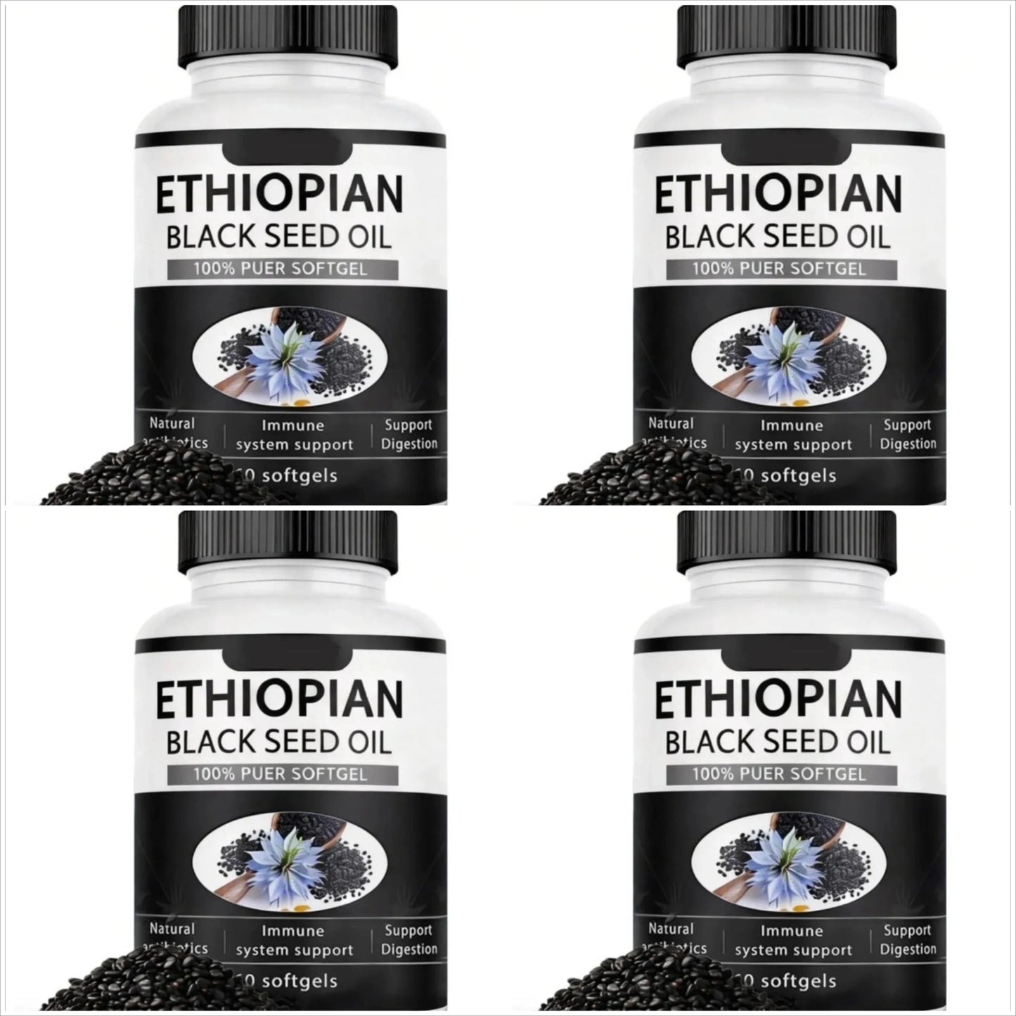 Black Seed Oil 800mg Capsules | 100% Ethiopian Pure | 60 Softgels