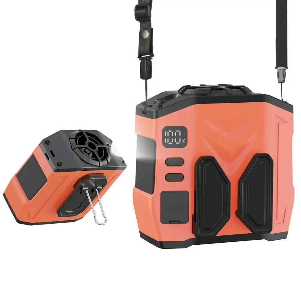 USB Rechargeable Waist & Neck Fan – Portable Turbine Outdoor Fan