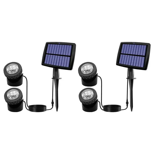 A36T-2X Solar Pond Spotlights, LED Solar Underwater Lights With Dual Head Waterproof Submarine Landscape Spotlight Lighting C Peaceful Pleasures Health and Wellness Default Title