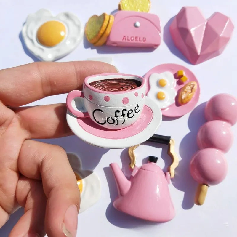 Cute Resin Fridge Magnet – Ice Cream & Cake Kawaii Decor