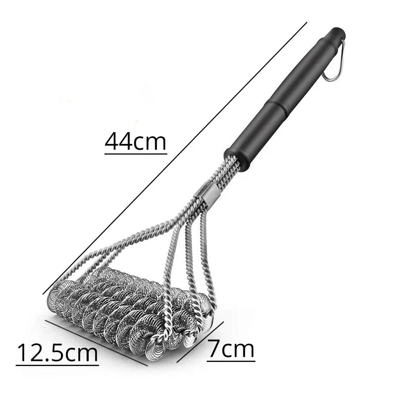 Safe Grill Brush, Bristle Free BBQ Grill Brush, Great Grilling Accessories, Rust Resistant Stainless Steel Barbecue Cleaner Peaceful Pleasures Health and Wellness E