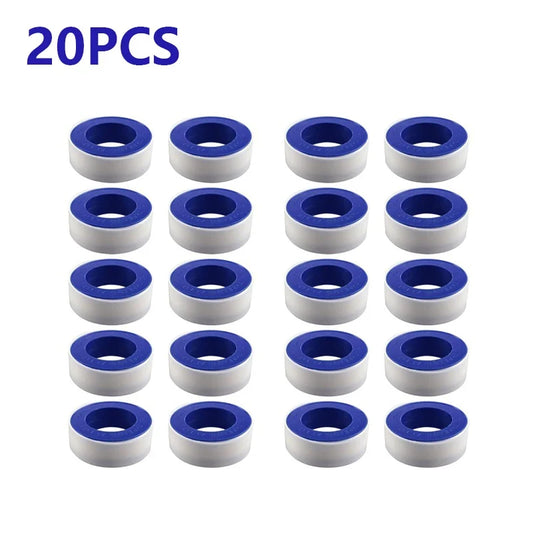 20-Pack PTFE Thread Seal Tape 12mm x 10m – Plumbing Pipe Tape PTFE Pipe Seal Tape Peaceful Pleasures Health and Wellness 20PCS