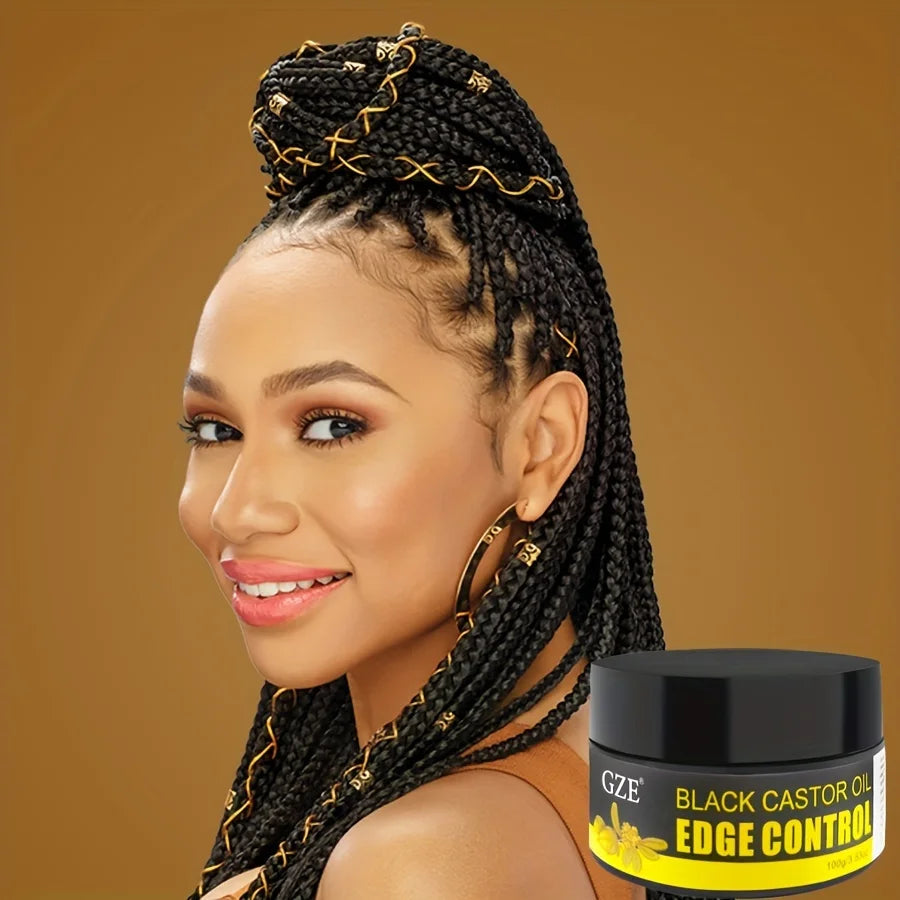 GZE African Black Castor Extra Hold Braid & Twist Styling Gel Hair Styling Gel Peaceful Pleasures Health and Wellness