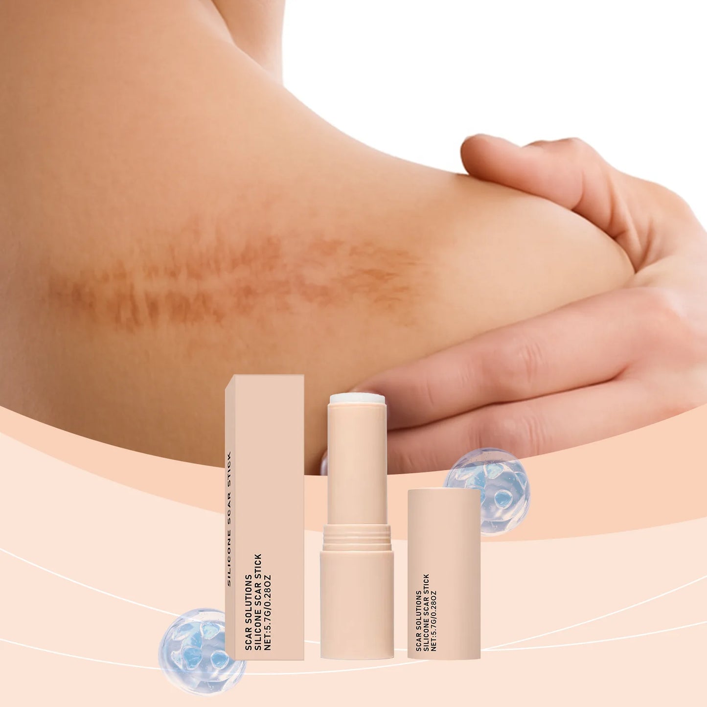 Silicone Scar Stick Acne Scar Reducing Redness Repair Blemishes Mild Formula Support Skin's Natural Repair Whitening Skin Care Peaceful Pleasures Health and Wellness