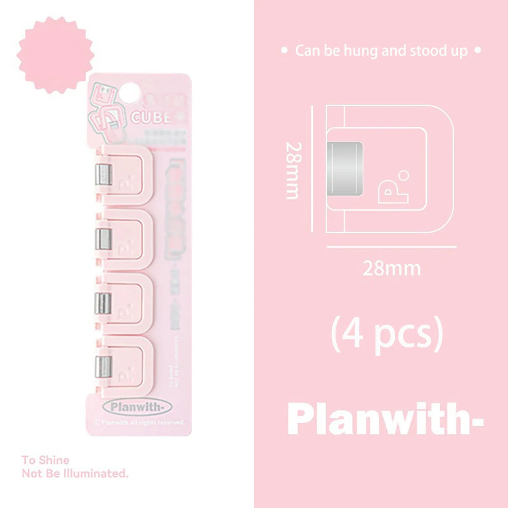 Cube Shaped Clip Multifunctional Mini Notes Receipts Student Papers
